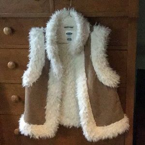 Old Navy Sherpa Style Faux Suede Vest